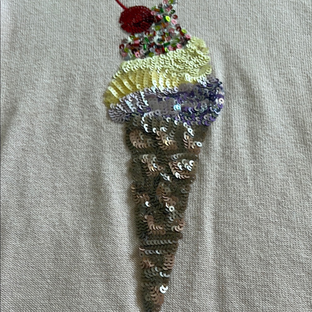 Kate Spade Elegant Embellished Ice Cream Cone Sundae Knit Sweater New! - Picture 5 of 9